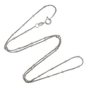 Estate Italy Sterling Silver 925 2.0mm Box Link Chain Necklace 18.5"